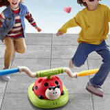 3-in-1 Musical Jump Toy Toss Ring Game Toy Rocket Launcher for Kids