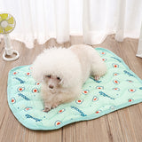 Pet Cooling Mat Breathable Ice Sleeping Pad for Cats Dogs Green