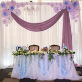 Chiffon Wedding Arch Draping Fabric Backdrop Curtain Drape Tulle Wedding Ceremony Party Ceiling Decor Pink