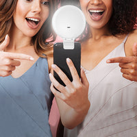 3 Lighting Mode Selfie Light Adjustable Brightness Clip-on Ring Light for Makeup Photography Vlog Live