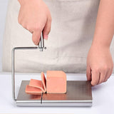 Graduated Cheese Slicer Stainless Steel Cheese Cutter with Extra 5 Cutting Wires