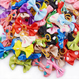 50Pcs Pet Small Dog Hair Bows Rubber Bands Puppy Cat Grooming Accessory