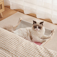 Hanging Bed Hammock Resting Seat Bed Cat Hammock Lounge for Indoor Cats Pink