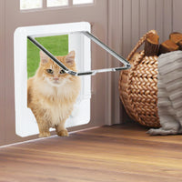 4-Way Safe Lockable  Pet Screen Door Small Dog Cat Flap Pet Door