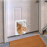 4-Way Safe Lockable  Pet Screen Door Small Dog Cat Flap Pet Door