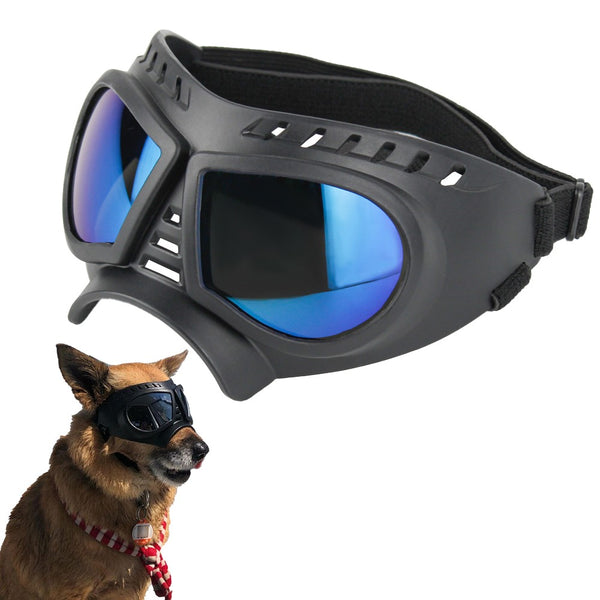 Small Dog Goggles Sunglasses Outdoor Protective Eyewear - Blue Lenses