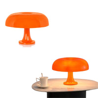 Retro LED Mushroom Table Lamp  Dimmable Desk Lamp Hotel Bedroom Decoration Orange