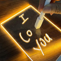 Acrylic Message Marker Board with Lighting Base and 12 Makers  for Office Home School