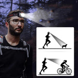 Motion Sensor LED Headlamp Rechargeable Flashlight for Camping Running Fishing Cycling