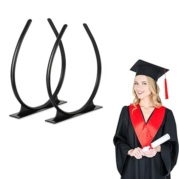 2Pcs Graduation Cap Fixed Hair Hoop Graduation Cap Headband Insert