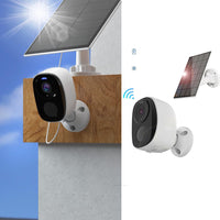 Solar WIFI Security Camera Outdoor Battery Rechargeable Home Safety Camera with Color Night Vision