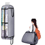 Hanging Clear Garment Bags for Clothes Storage Portable Dustproof Suit Bags for Coats Jackets Sweaters Grey