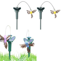 2Pcs Solar/Battery Powered Hummingbird Garden Yard Ornament Decor