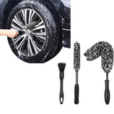 3Pcs Set Car Wheel Cleaning Brush Kit Bendable Rim Brush Detailing Cleaning Brush