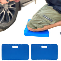 2Pcs Portable EVA Garden Kneeling Pad Protective Knee Cushion with Handle for Work Bath Yoga Blue