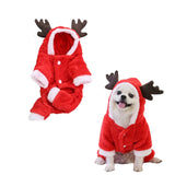 Christmas Reindeer Clothes for Pet Dog Thermal Sweatshirt Xmas Decoration