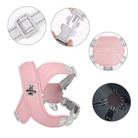 Pet Dog Harness and Leash Set Escape Proof Vest Harnesses Pink