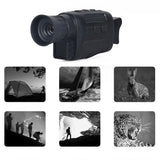 4K IR Night Vision Monocular 5X Zoom Telescope Digital Camera HD Video Black