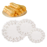 Set of 3 Packs Round Paper Doilies White Lace Paper Doyleys Party Wedding Tableware