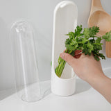 Kitchen Fresh Herb Saver Vegetables Keeper for Refrigerator Herbs Storage Container