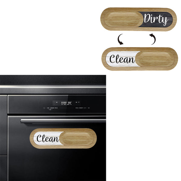 Magnetic Dirty Clean Dishwasher Sign for Kitchen Organization Style 3