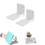 2Pcs Set Invisible Floating Bookshelf Wall Mounted Book Organizers Office Home Decor White