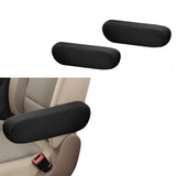 2 Pcs Set Car Front Seat Armrest Covers Armrest Protectors for Truck Van Black