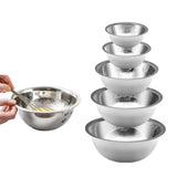 5Pcs Set Mixing Bowl with Scale Stainless Steel Nesting Whisking Bowl for Food Salad Prep