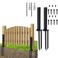 2Pcs Fence Post Anchor Kit Heavy Duty Fence Post Repair Stakes