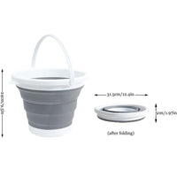 10L Foldable Silicon Fishing Bucket Collapsible Plastic Bucket for Kitchen Camping Garden