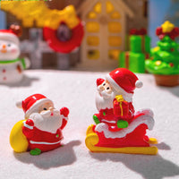 21Pcs Christmas Miniature Ornaments Resin Christmas Figurines Decor