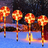 4-in-1 Solar Lollipops Light Candy Lights Christmas Outdoor Garden Lawn Light