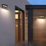 2Pcs Solar Fence Lights Outdoor Garden Waterproof Wall Mount Decorative Lights