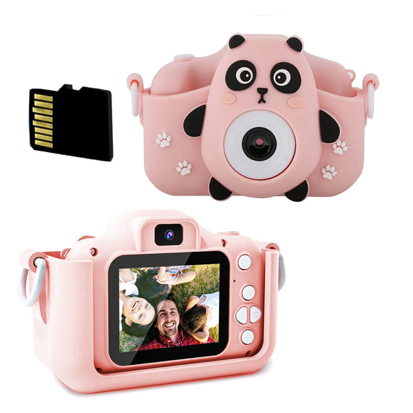 1080P HD Cute Animal Kids Digital Camera Toy Gift with 64G Memory Card Style 3