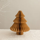 Tabletop Artificial Christmas Tree Magnetic Paper Honeycomb Christmas Tree Christmas Party Home Decoration Brown