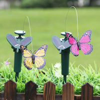 2Pcs Solar/Battery Powered Butterfly Garden Yard Ornament Decor