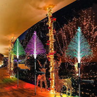 3Pcs Solar Fiber Optic Lights Christmas Trees Lights Outdoor Decorations for Yard Style 1