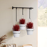 Detachable Triflora Hanging Planter for Window Garden Indoor Outdoor Black