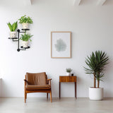 3-Tier Indoor Rotating Plant Shelf Wall-Mounted Metal Window Plant Stand