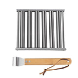 Hot Dog Roller for Girll Stainless Steel Sausage Roller Rack with Handle and 4 BBQ Skewers