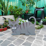 Cat Planter Plant Pots Herb Garden Flower Planter Garden Home Decor Gray