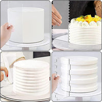 7Pcs Clear Acrylic Cake Scraper Set Stripes Edge Cutter for Mousse Pastry Cutter Kitchen Baking Tool