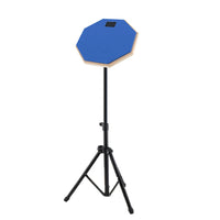 Silent Practice Drum Pad Set Dumb Drum with Drum Stand for Beginners Blue