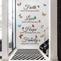 Wall Sticker Butterfly Decal Inspirational Sticker for Home Office Decor Kit