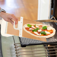 Sliding Pizza Cutting Board with Handle for Kitchen Fruit Vegetables Cheese Bread Cutting