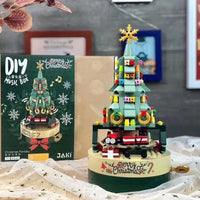 Christmas Tree Music Box Building Block Kits DIY Blocks Assemblable Xmas Decoration Gift