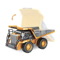 Remote Control Dump Truck RC Construction Vehicles with Lights and Sounds Truck Toy Kid Gift