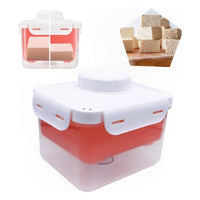 Tofu Press Marinating Dish Tofu Presser Drainer with Drip Tray Removing Water Moisture Red