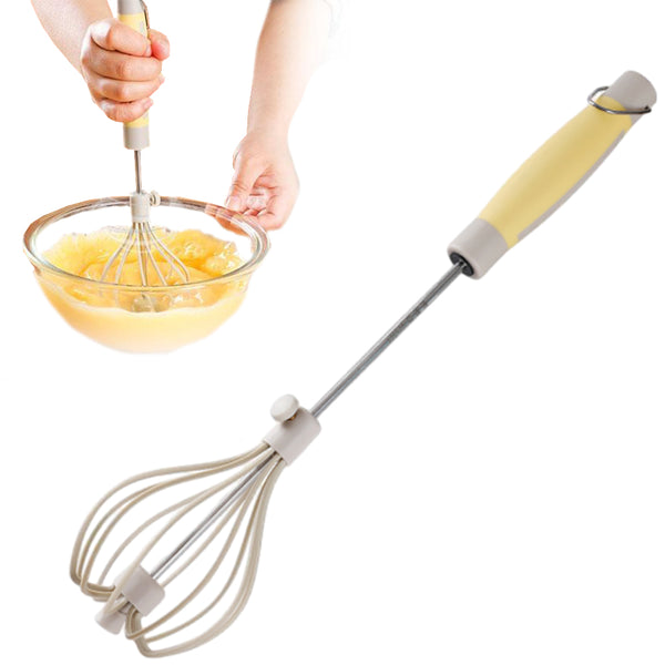 Semi-automatic Egg Beater Adjustable Stainless Steel Egg Mixer