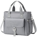 Insulated Lunch Bag Leakproof Lunch Tote Bag with Removable Shoulder Strap for Work Picnic Hiking Gray